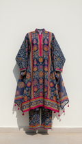 Embroidered Suit Set With Vibrant Palette